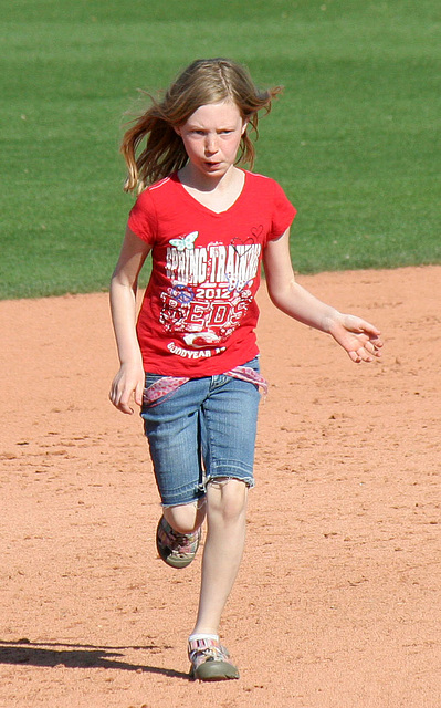 Kids Running The Bases at Hohokam Stadium (0857)