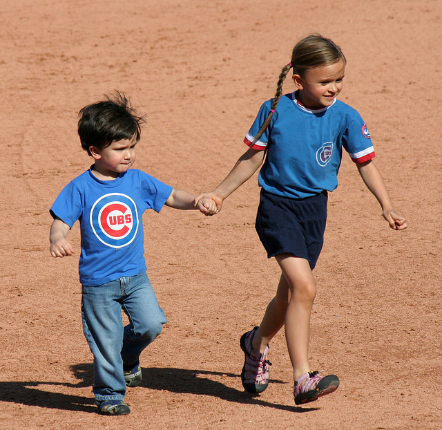 Kids Running The Bases at Hohokam Stadium (0862)