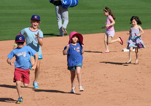 Kids Running The Bases at Hohokam Stadium (0741)