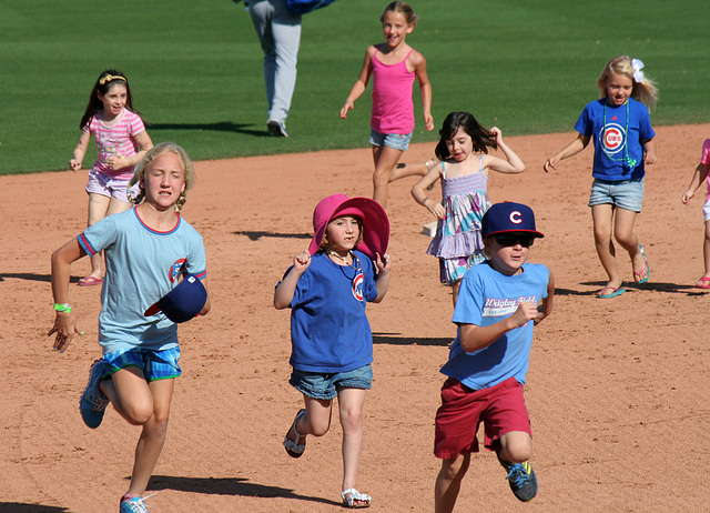 Kids Running The Bases at Hohokam Stadium (0743)
