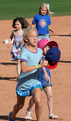 Kids Running The Bases at Hohokam Stadium (0745)