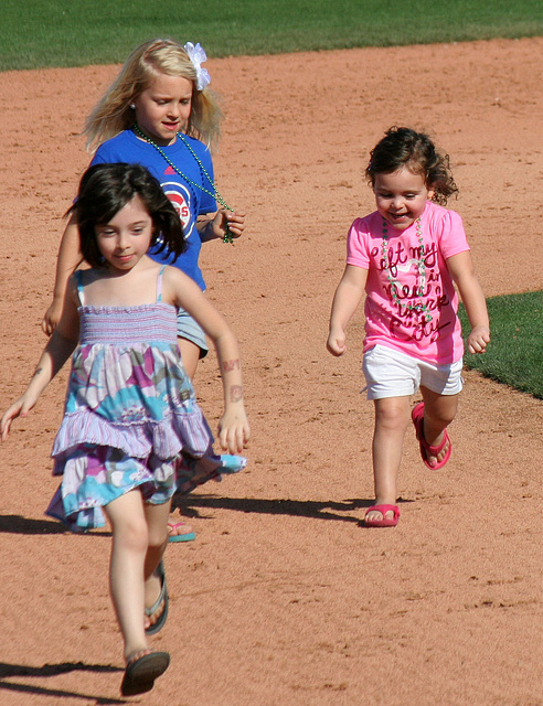 Kids Running The Bases at Hohokam Stadium (0747)