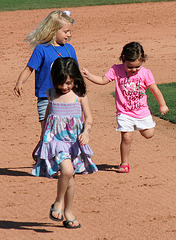 Kids Running The Bases at Hohokam Stadium (0748)