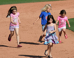 Kids Running The Bases at Hohokam Stadium (0749)