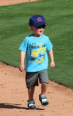 Kids Running The Bases at Hohokam Stadium (0814)