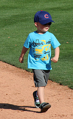 Kids Running The Bases at Hohokam Stadium (0815)