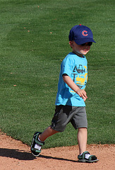 Kids Running The Bases at Hohokam Stadium (0818)