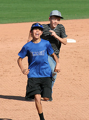 Kids Running The Bases at Hohokam Stadium (0821)