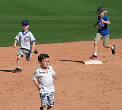 Kids Running The Bases at Hohokam Stadium (0837)