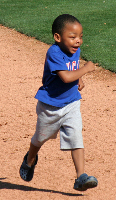 Kids Running The Bases at Hohokam Stadium (0760)