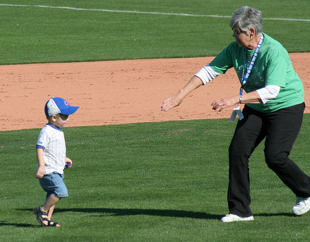 Kids Running The Bases at Hohokam Stadium (0762)