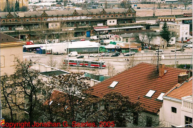 Hlavni Nadrazi Tatra K2 From Gardens, Brno, Moravia(CZ), 2005