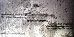 Facsimile of the invitation for the new titlle session of "Sinfonia em Dor Menor "