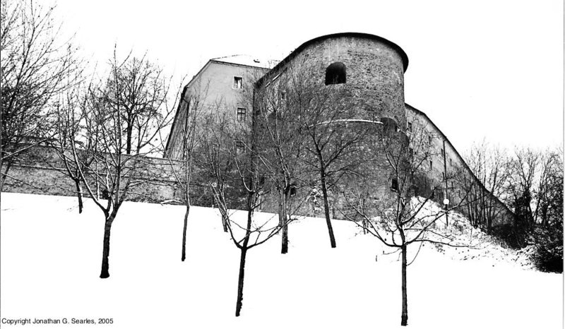 Bratislavsky Hrad, Picture 5, B&W Version, Bratislava, Slovakia, 2005