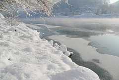 6.1.2009 - bei minus 15° die Elbe friert zu
