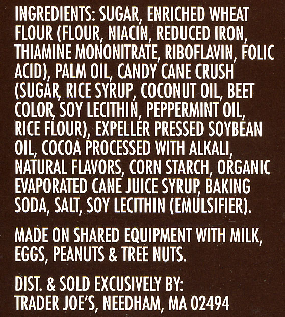 Candy Cane Joe-Joe's Ingredients