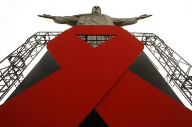 Red Ribbon On Christ The Redeemer