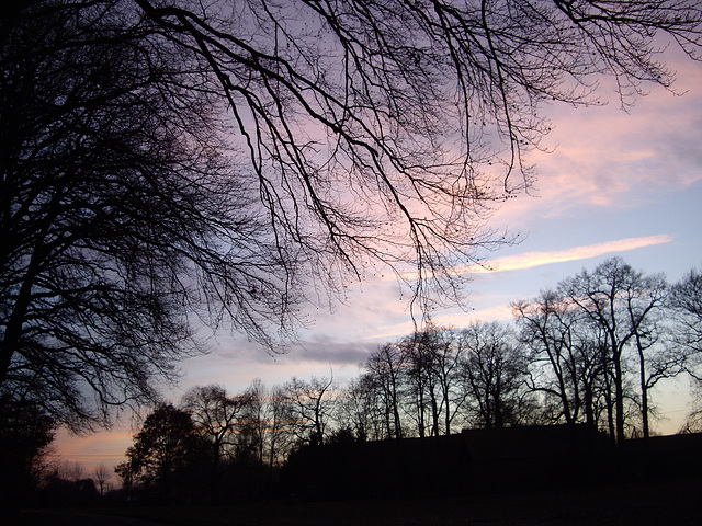 Sonnenuntergang bei Rheine Mesum