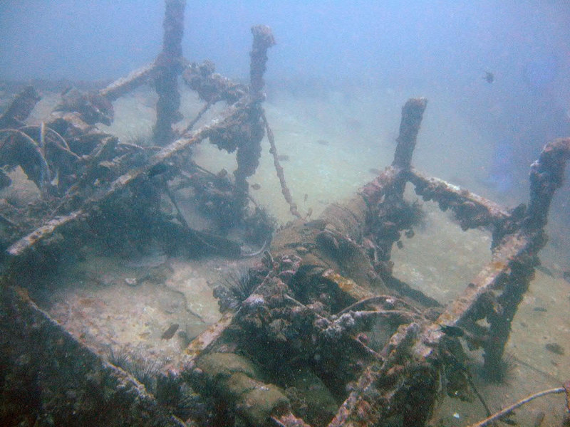 Derelict in the depth of 20 meters