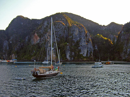 In the Ton Sai Bay of Phi Phi Don