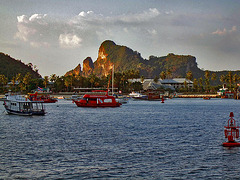 Sunset in the bay of Phi Phi Don