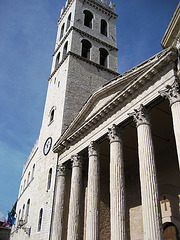 Assisi, the oldest roman building at the city
