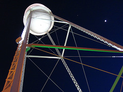 Gilbert Arizona Water Display with moon (4342)