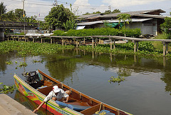 Our boat taxi at the Khlong Saen Saeb pier