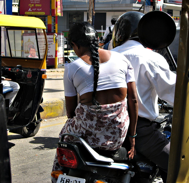 Girl on a bike