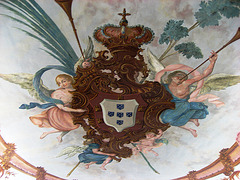 University of Coimbra, ceiling painting, Portuguese coat of arms (1)