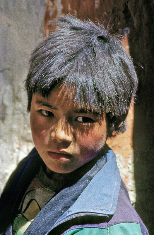 A boys portrait in Mustang town