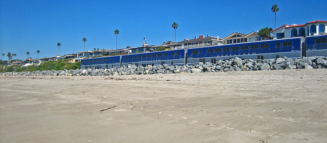 Amtrak on San Clemente Beach (9192)