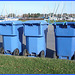 Recyclons en bleu  - Let's recycle in blue -  ECO-BLUE !!   Hometown / Dans ma ville- 12 octobre 2008.