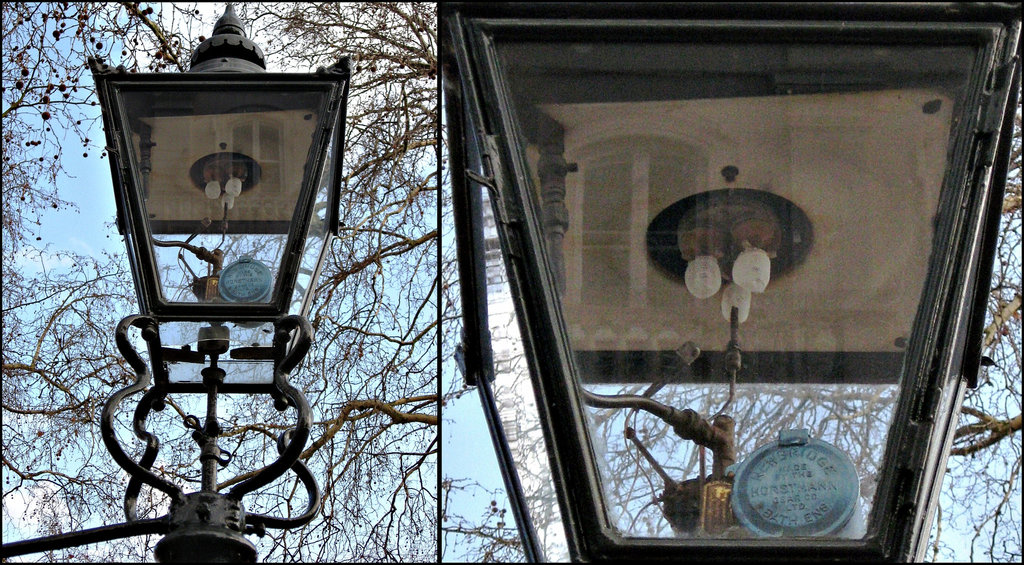 Gas lamp and detail