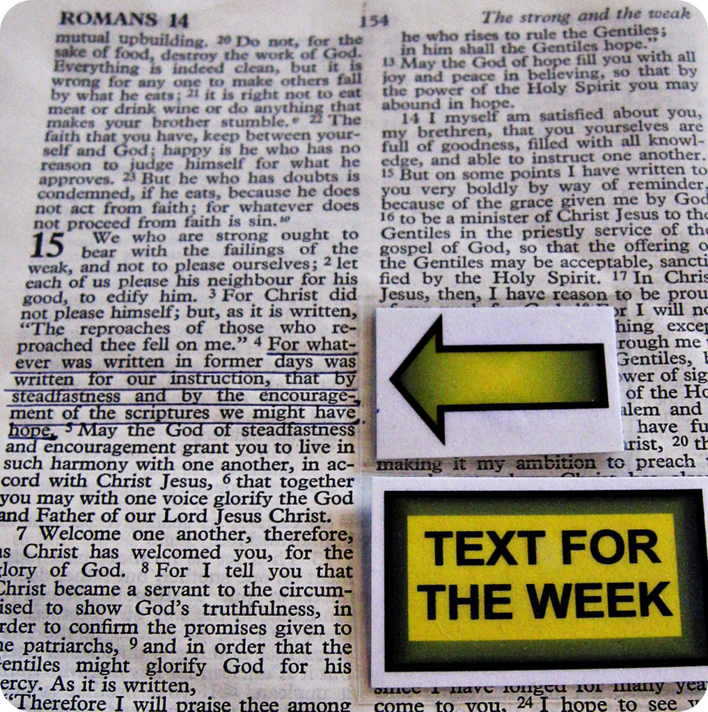 Text for the week