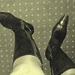 Ipernity charming friend's reward - Gleaming pointed tips black sexy boots and shapely legs ! !  Vintage