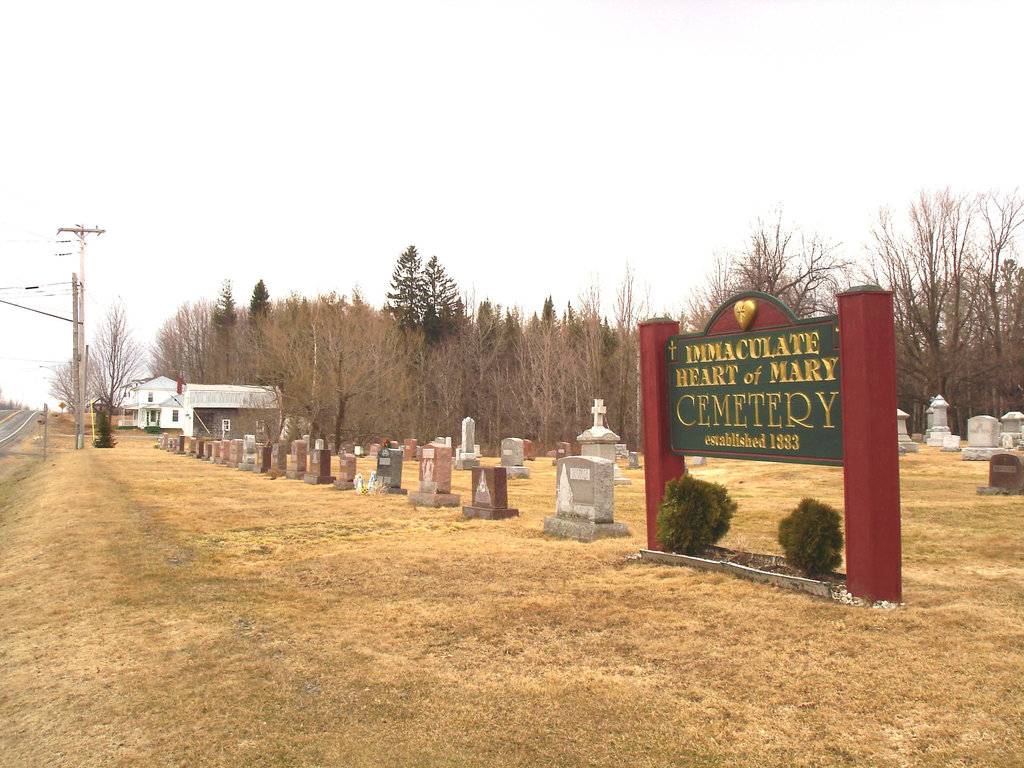 Immaculate heart of Mary cemetery - Churubusco. NY. USA.  March  29th 2009