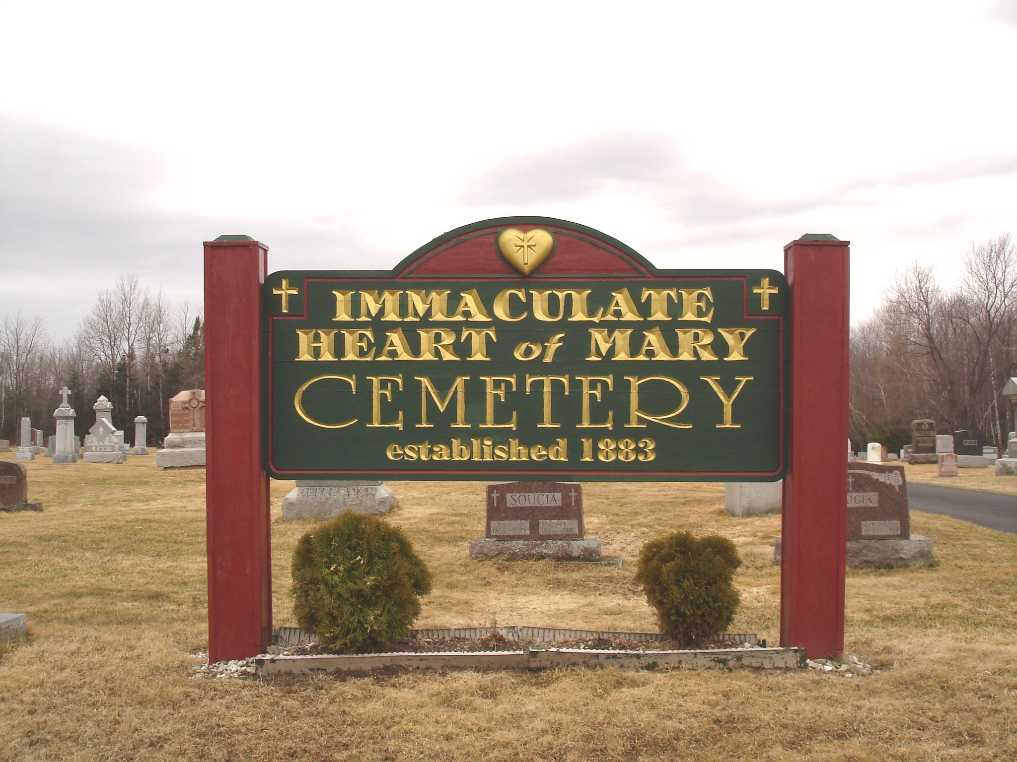 Immaculate heart of Mary cemetery - Churubusco. NY. USA.  March  29th 2009