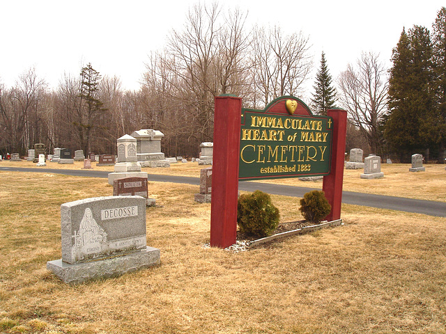 Immaculate heart of Mary cemetery - Churubusco. NY. USA.  March  29th 2009