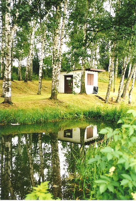 Spegulado en lago en Aga