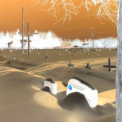 Cree Cemetery / Cimetière Cri - Effet de négatif