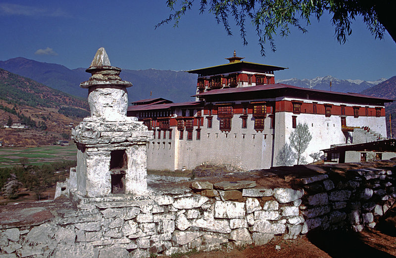 The Paro Dzong from northern side