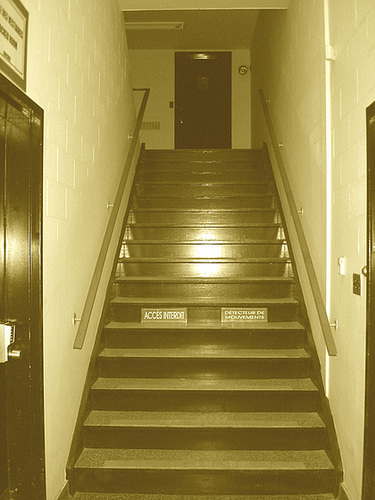 Accès interdit  /  Forbidden access -  Dans ma ville  / Hometown - 3 février 2009 / Sepia.