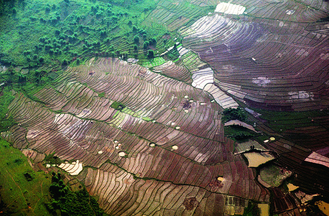 Sad view down to the Laotian landscape