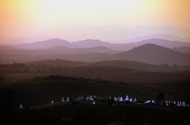 Mountain range around Phonsavan