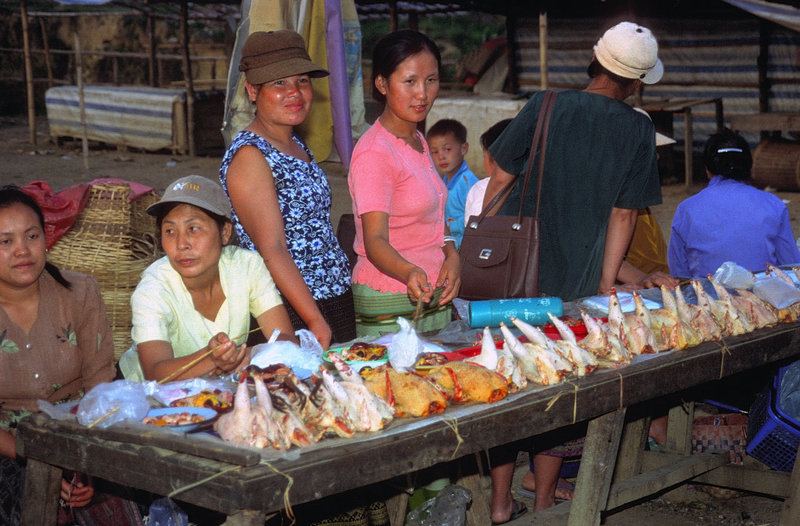 Chicken sold out on the market