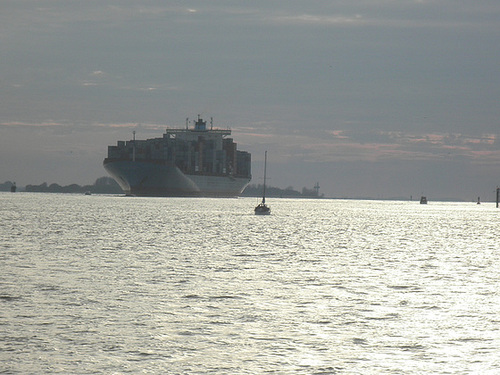 Abendstimmung auf der Elbe