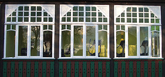 altes Fenster des Fitnesstudios in Eschede