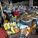 Morning market at the bus station in Pakse