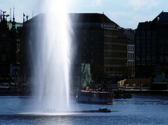 Walk at the Alster lake